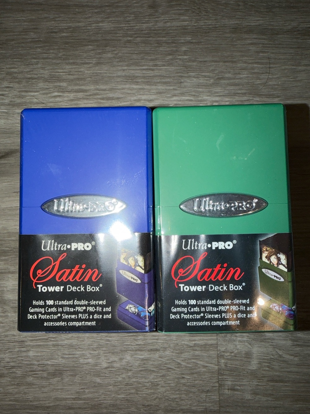 2 Ultra PRO Satin Tower Deck Box Duo - Blue & Green